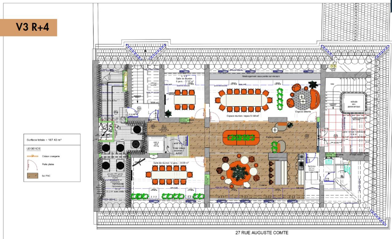 Bureau Lyon 611m² Location bureau Lyon Rhône OLBUR2418982 38
